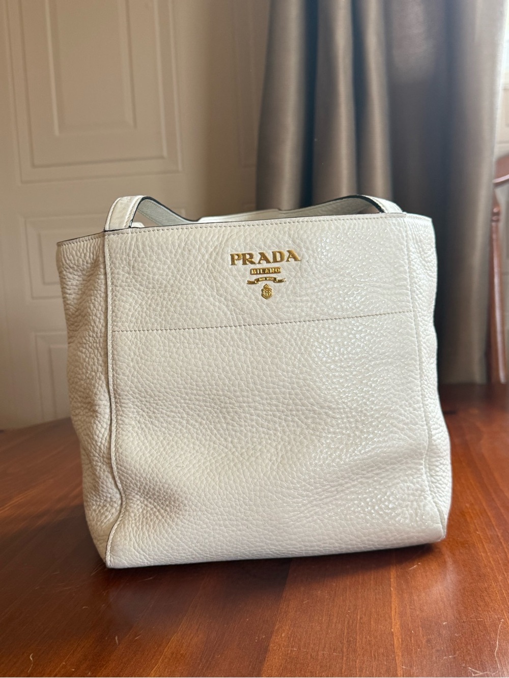 Prada Vitello Phenix leather small tote bag